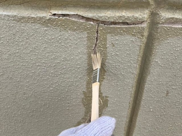 明石市の目地プライマー塗布